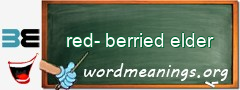 WordMeaning blackboard for red-berried elder